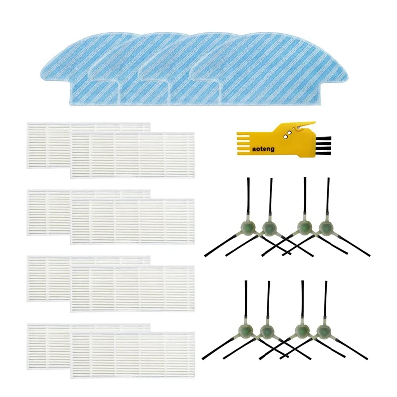 

Filter Side Brush And Mop Cloth Replacement Parts For Lefant M210 M210S M210B M213 OKP K2 K3 Robotic Vacuum Cleaner
