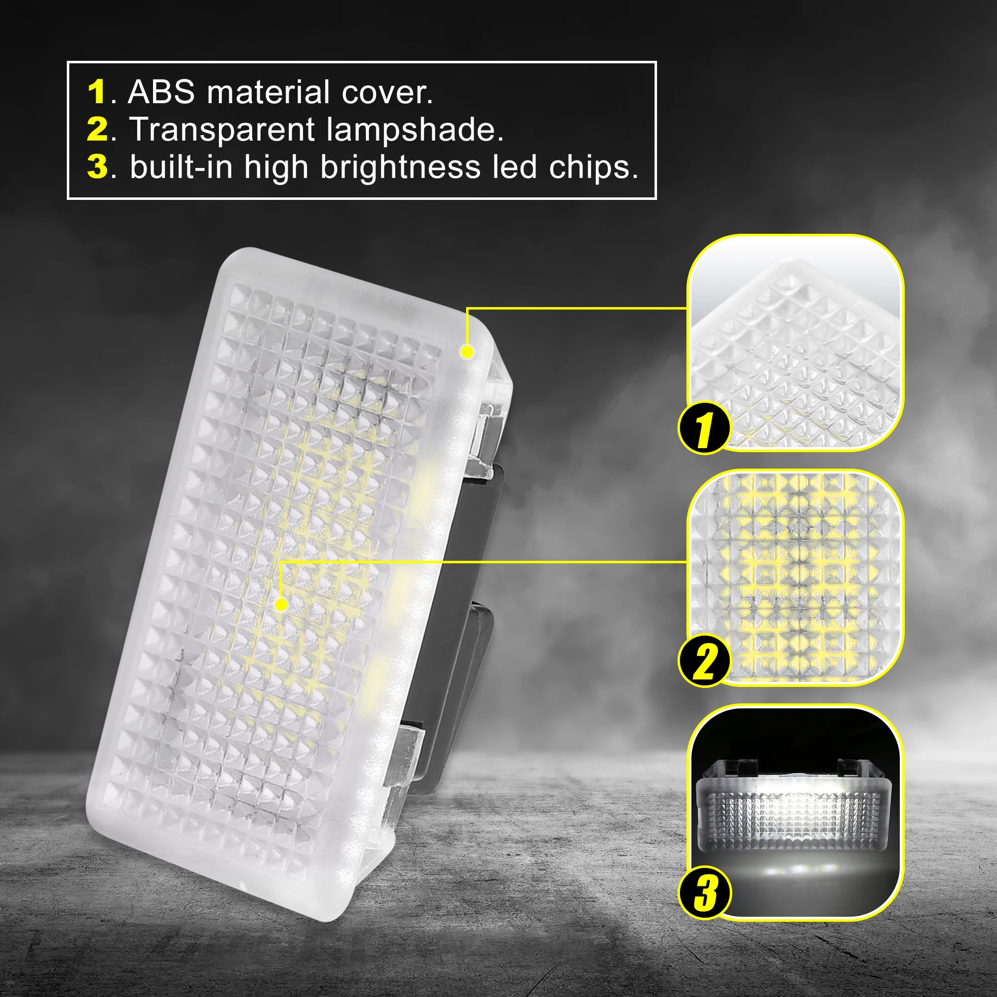 X Autohaux Interior Car LED Lights for Tesla Model 3/Y/S/X Footwell Door Puddle Light Trunk Inside Under Accessories |