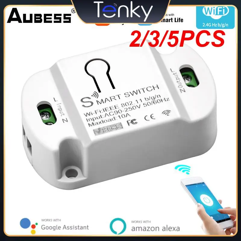 

2/3/5PCS Tuya Breaker Module Smart Home Smart Switch Wifi 10a Wireless Switches Mini Work With Alexa Google Home Timer