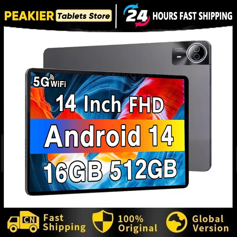 Фото Новейший 14,1-дюймовый аккумулятор Maxpads Plus Android 14 2,5K 60 Гц High Refresh 16 ГБ + 512 ГБ UNISOC T616 12900 мАч, 20 МП + 32 МП, камера, вкладка 4G №1
