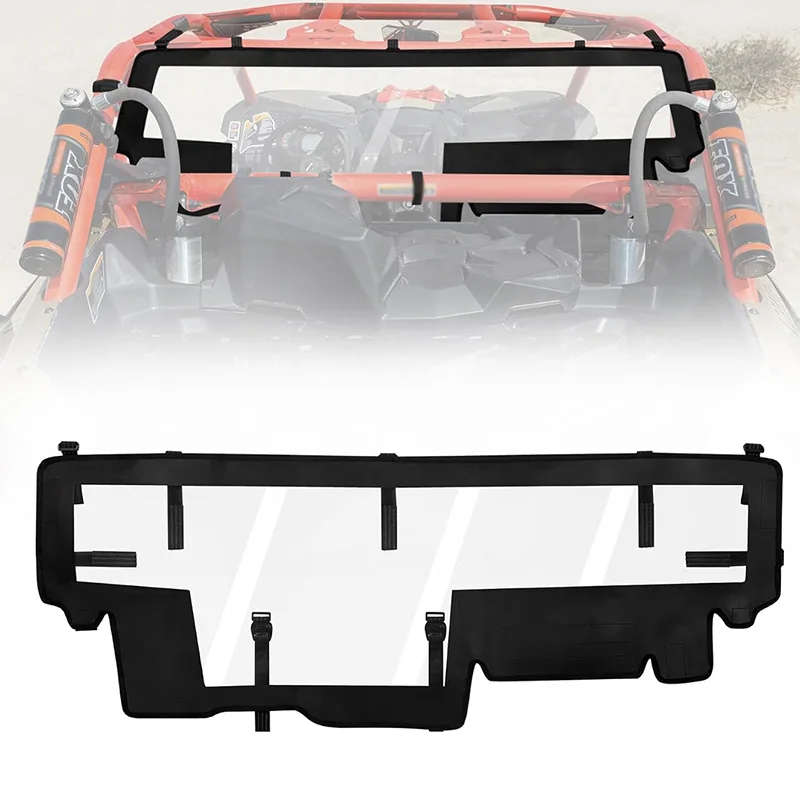 

Мягкое Заднее Ветровое Стекло Для Can-Am Maverick X3 UTV, Черное, С Защитой Vortex, Простая Установка, Совместимо С X3, X3 Max