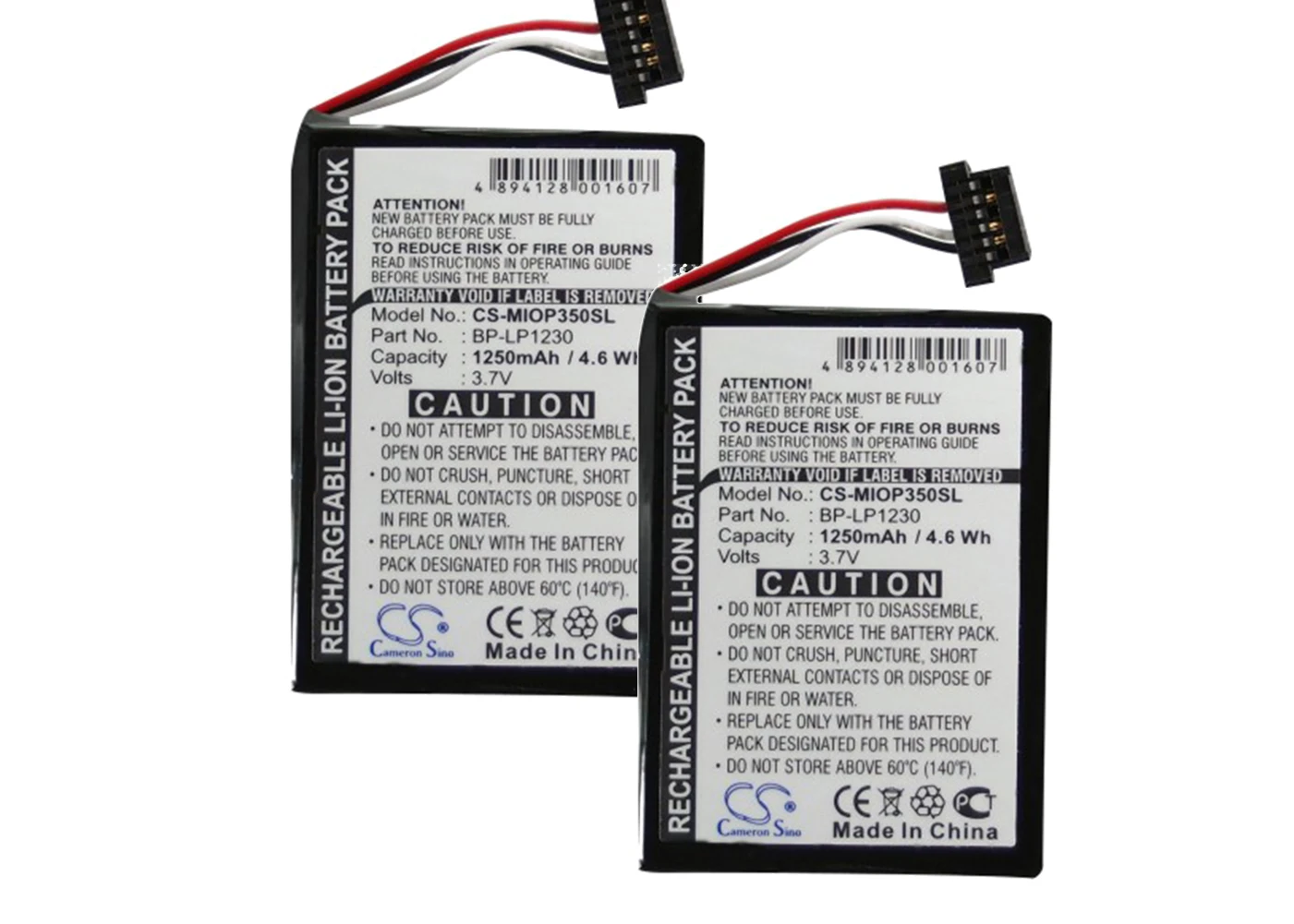

2 упаковки 687 мА аккумулятор для Mitac Mio Spirit 690, Mio Spirit 541380530005 541380530006, BL-LP1230/11-D00001U