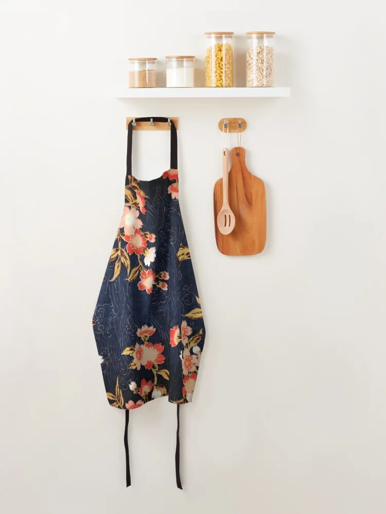 Розовые красные белые весенние цветы в темно-синем японском стиле искусственная