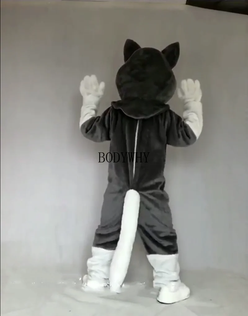 Серый Волк собака Фурсьют талисман костюмы Косплэй вечернее платье комплекты