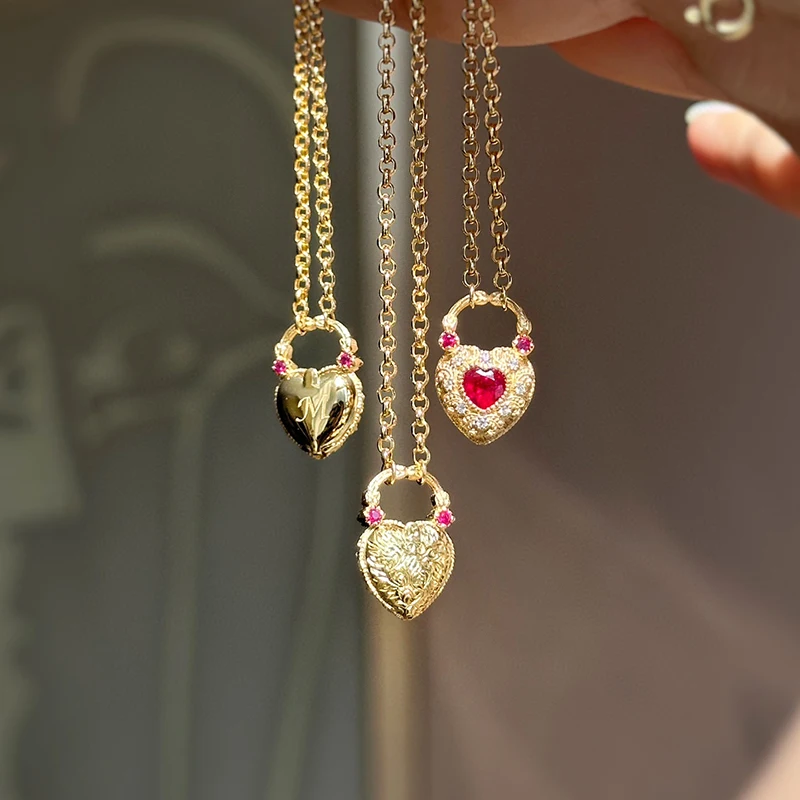 Aazuo Intage Design 18-каратное розовое золото с натуральным рубином прекрасная подвеска в