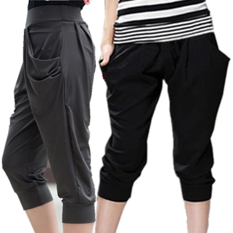 

Summer Womens Harem Pants High Waist Loose Straight Calf-length Pants Comfortable Casual Pants Large Size 8XL OL Pants