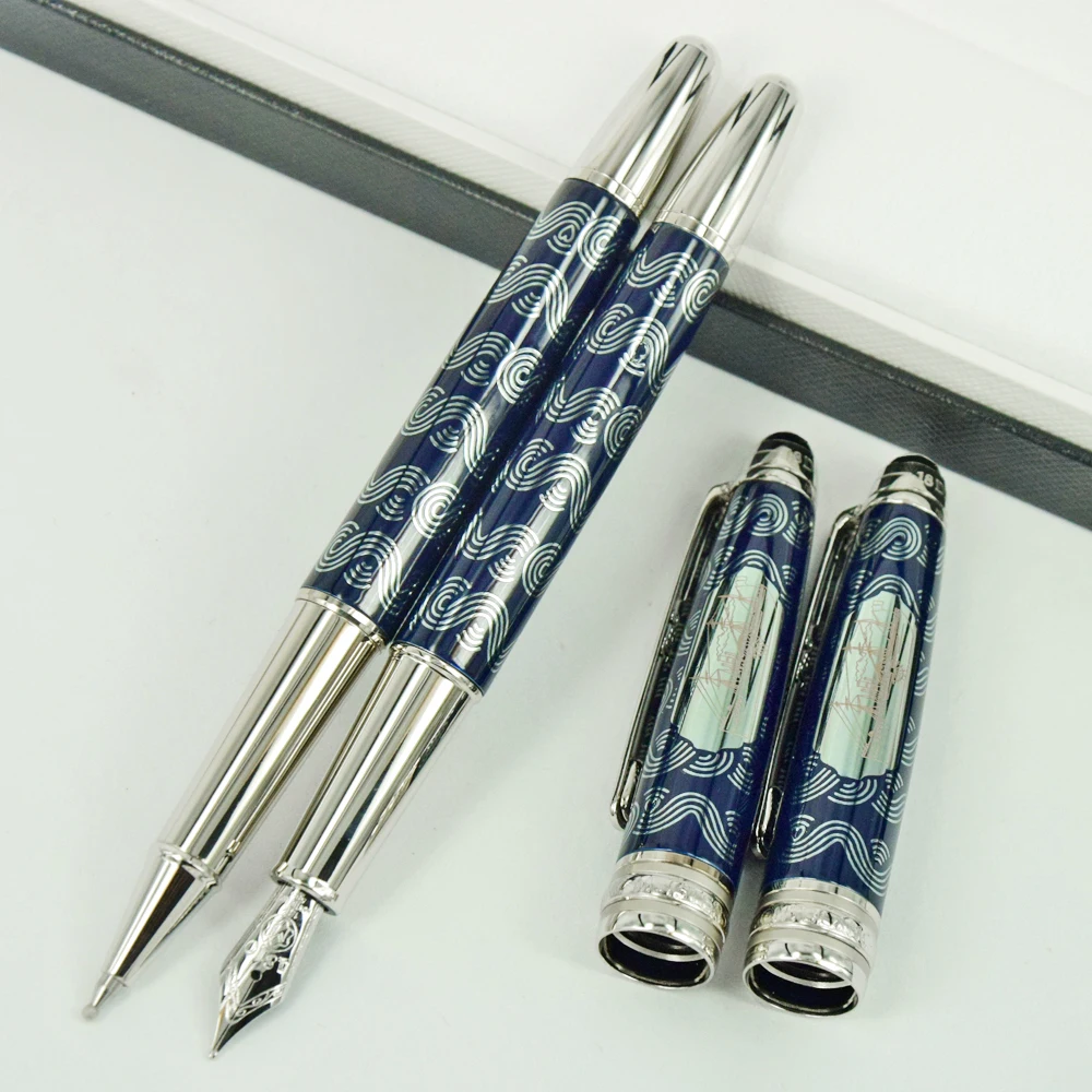 

MSS Classic Luxury MB 163 Rollerball Ballpoint Pen Limited Edition AAA Metal Series 80 Days Around The World With Serial Number