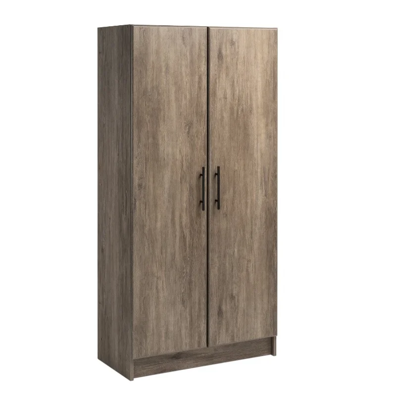 

Prepac Elite 2-Door Freestanding Storage Cabinet, 16" D x 32" W x 65" H, Drifted Gray