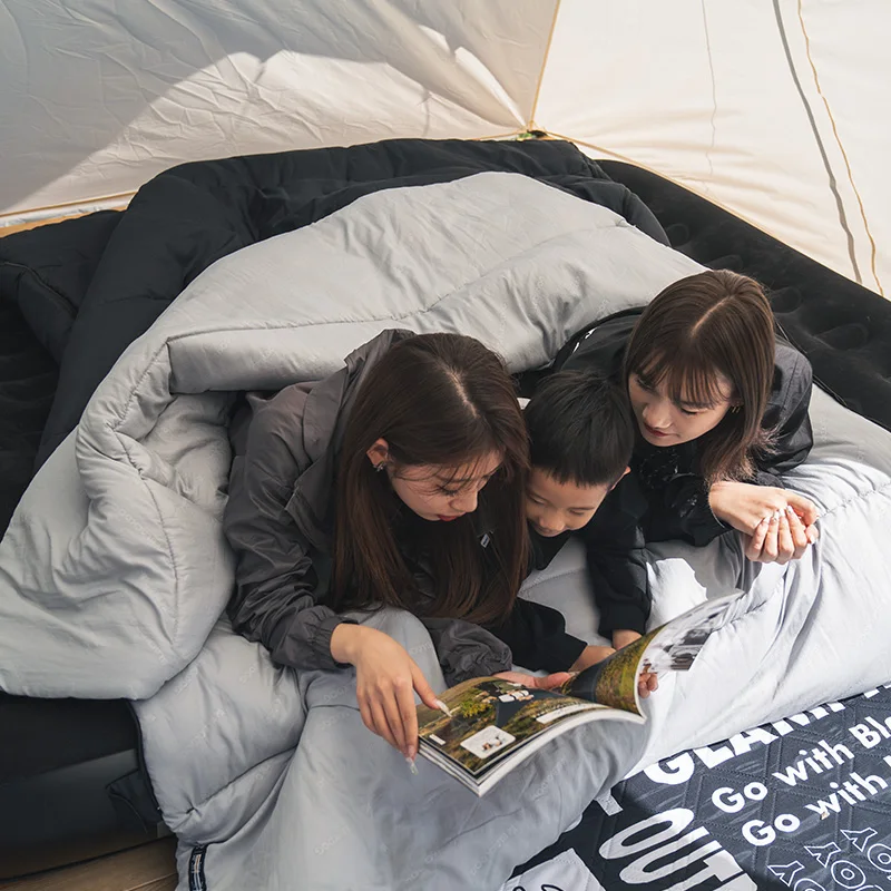 

Blackdog Double Envelope Sleeping Bag Adult Winter Camping Tent Adult Cold Resistance Thickened Warmth Camping Warm Quilt