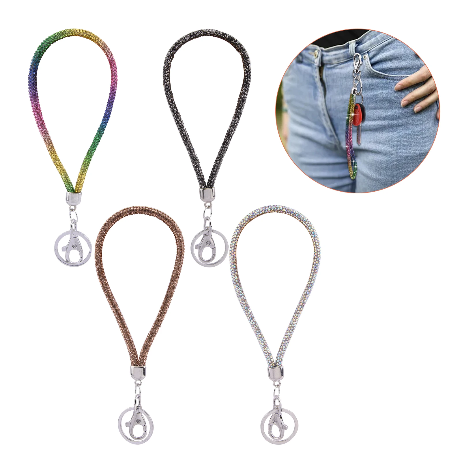 

4 шт., Женский прочный кошелек с подвеской для ID-карт