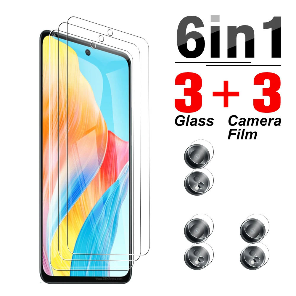 

6in1 Full cover HD Screen Protector For OPPO A18 A38 A58 4G A78 4G A98 Anti-Scratch Camera Lens Glass oppoa 18 38 78 58 98 5G