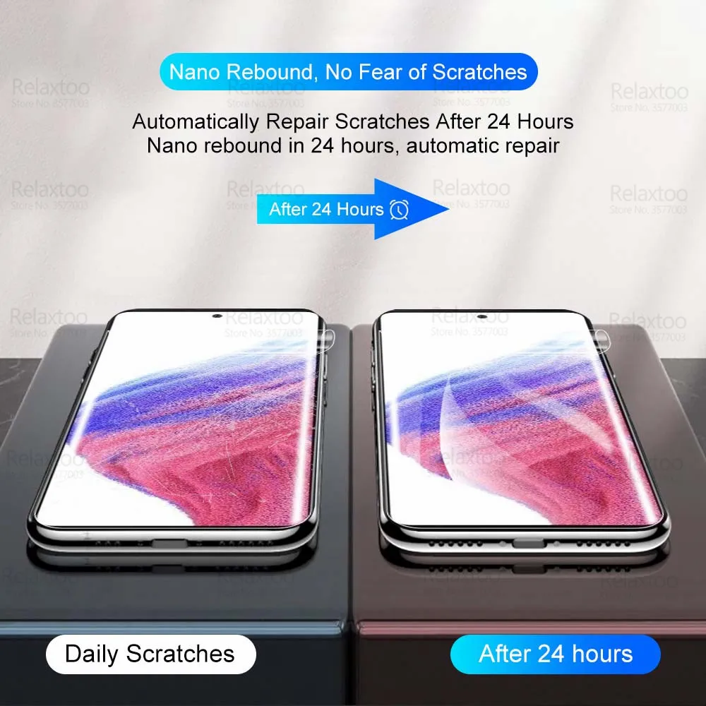 6in1 hydrogel film for samsung galaxy a53 5g camera glass protective soft film samung a 53 53a 2022 a536b phone screen protector free global shipping