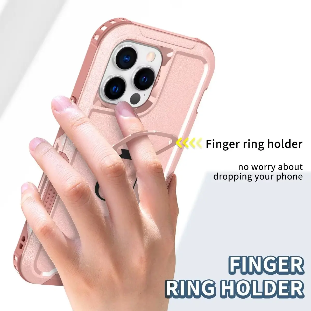 Shockproof Armor Silicon PC Case For iPhone 14 Pro MAX 13 12 Mini 11 X XS XR 6 7 8 14 Plus Phone Cover Magnetic Ring Car Holder