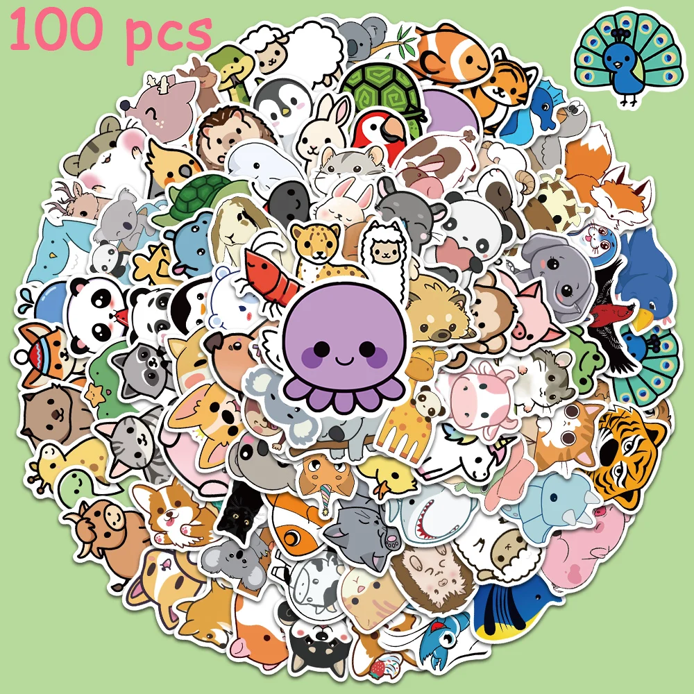 

10/30/50/100 шт., водонепроницаемые Мультяшные животные