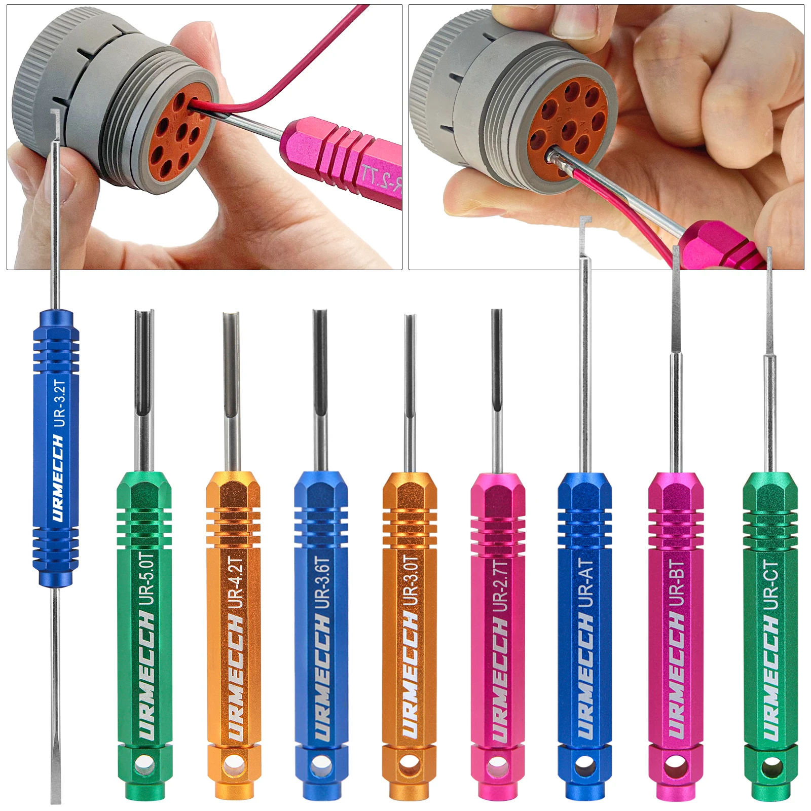 

_ Комплект штекерных соединителей для контактных разъемов, съемник для контактных разъемов немецких терминалов DT DTM DTP серии, 9 шт.