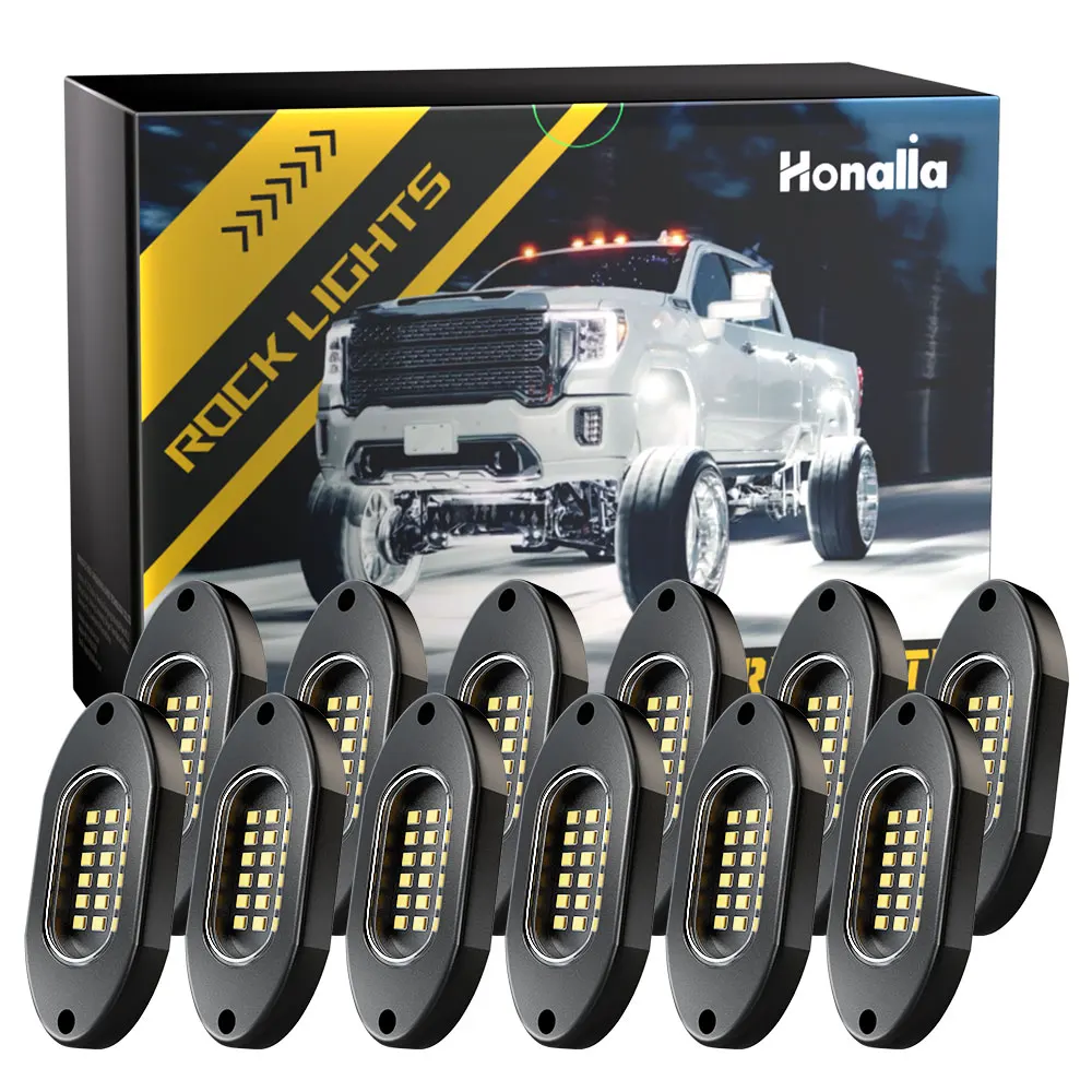 

4/6/8/12 Rock Lights LED для внедорожного грузовика SUV 4x4 ATV Jeep Neon Underbody Trail Rig Light Шасси Light Undergolw 12V (белый)