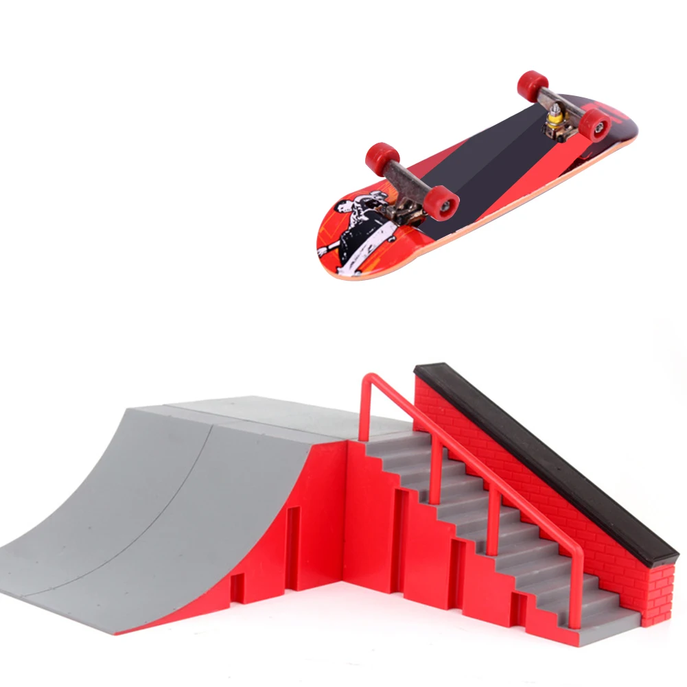 

Combination Mini Ramp Kids Toy Gift DIY Finger Skateboard Park Set Game Extreme Sports Play Alloy Indoor Educational Training