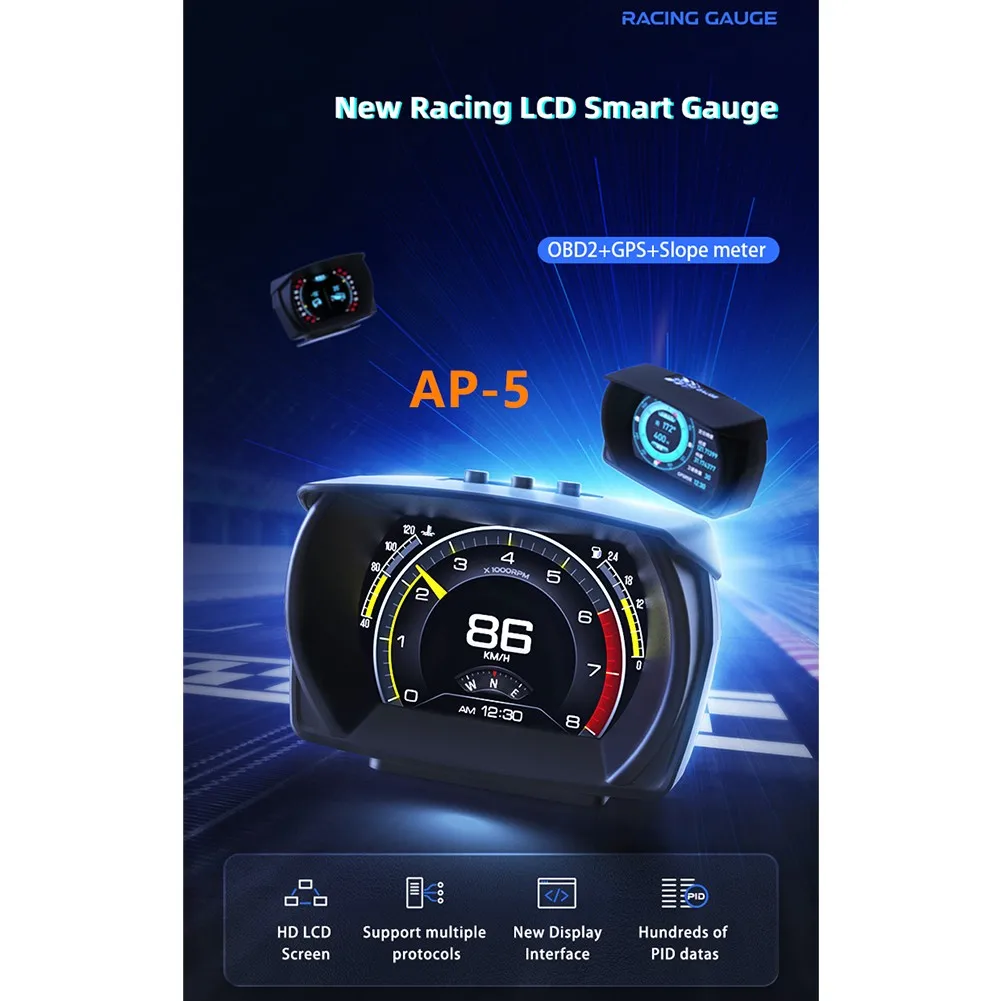 

ABS+PC HUD Head-Up Display Alarm Function Driving Multifunctional Accessories