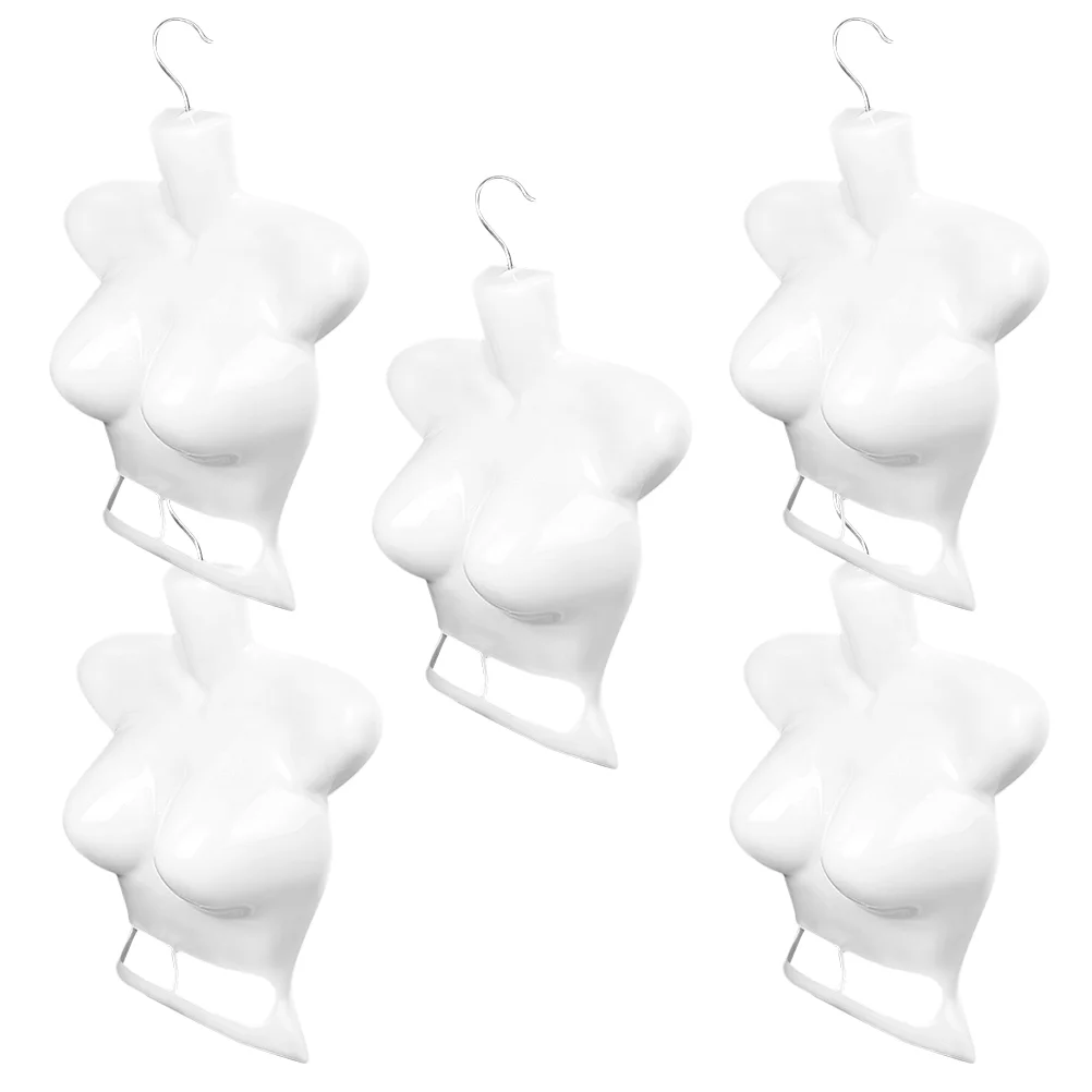 

5 Pcs Mannequin Hanger Hangers Plastic Clothes Hanging Rack Dress Support Model Film Stand Woman Small Clothing Shop Supply