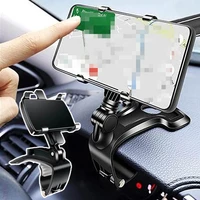 universal dashboard car phone holder easy clip mount stand gps display bracket mobile holder car interior accessories adjustable