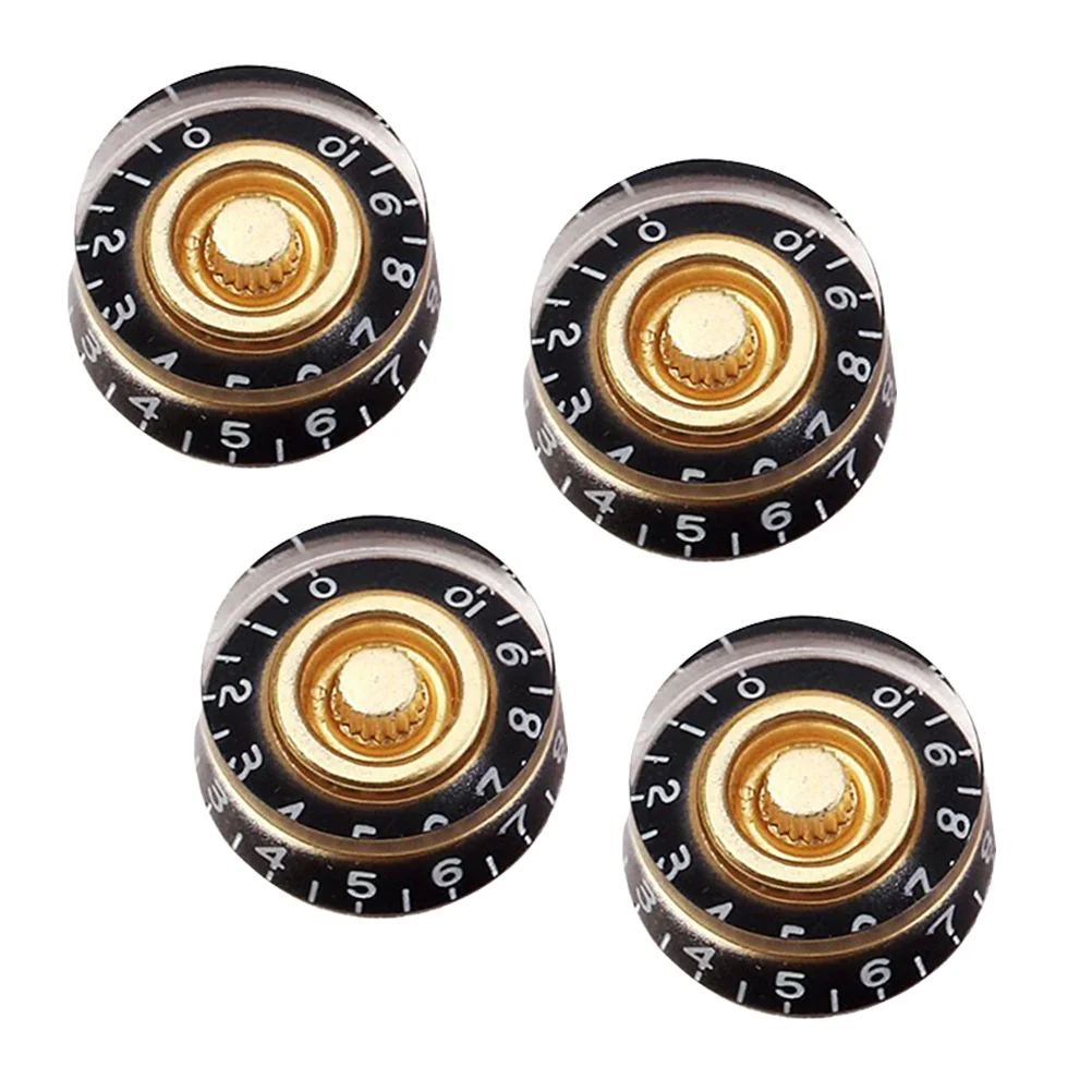 

Knob Guitar Knobs Control Bass Electric Volume Acrylic Tone Black Hat Word White Accessory Custom Gold Amp Dome Replacement