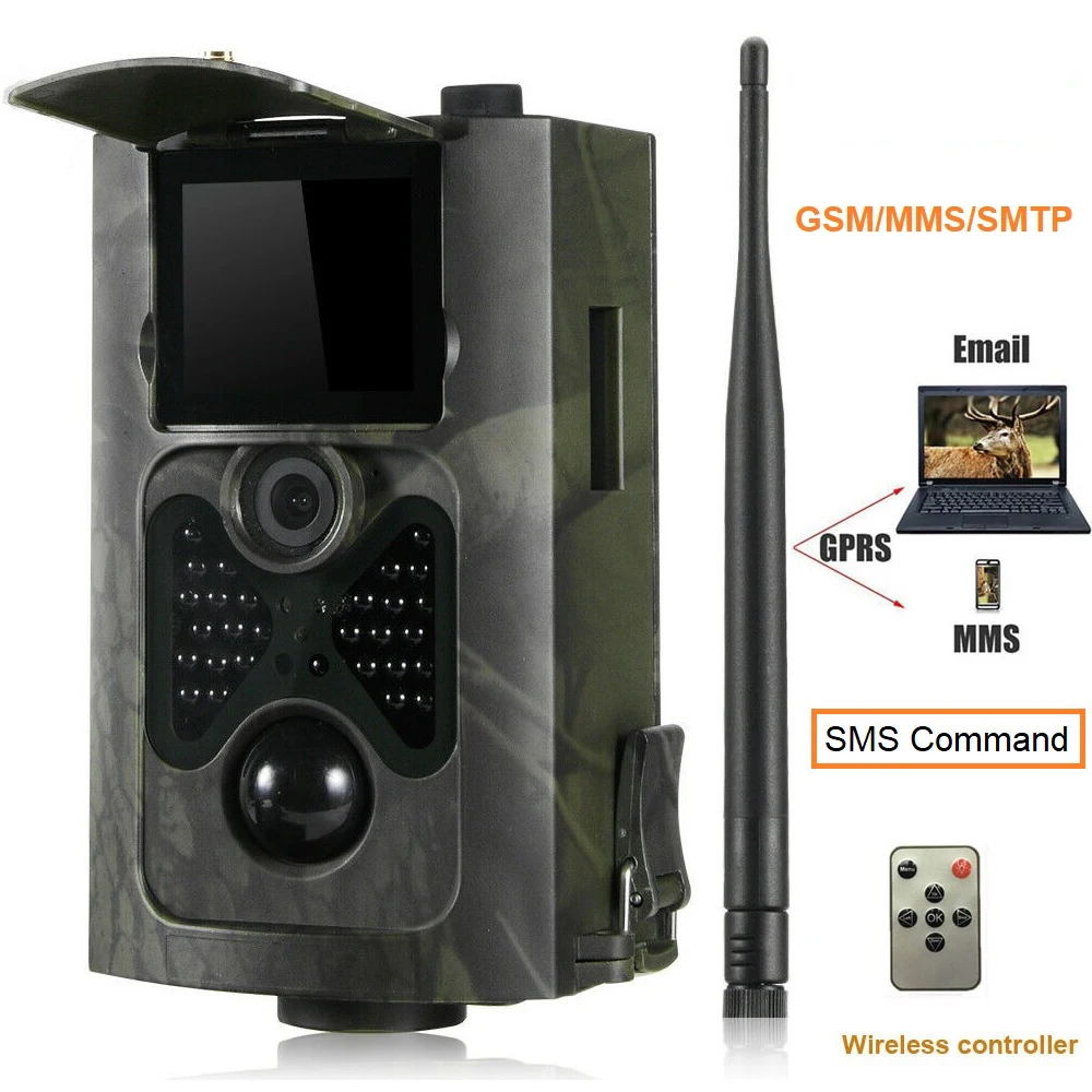 2G SMS SMTP Trail Camera Photo Traps Cellular Mobile Hunting Wildlife Cameras HC550M Wireless Surveillance Cams