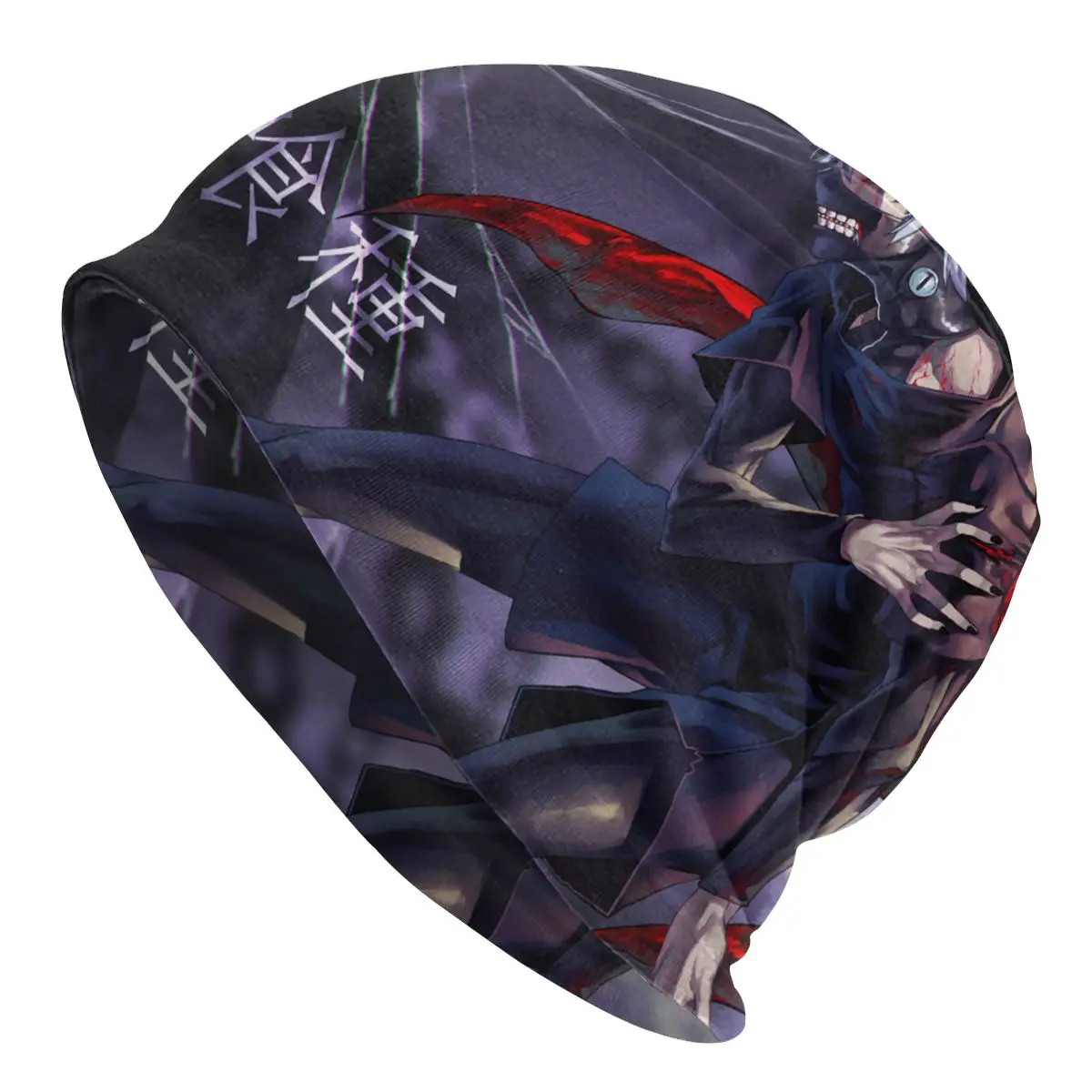 

Японское аниме Kaneki Ken Токийский Гуль облегающая шапка манга вязаная шапка дышащие уличные шапки с термопринтом для взрослых