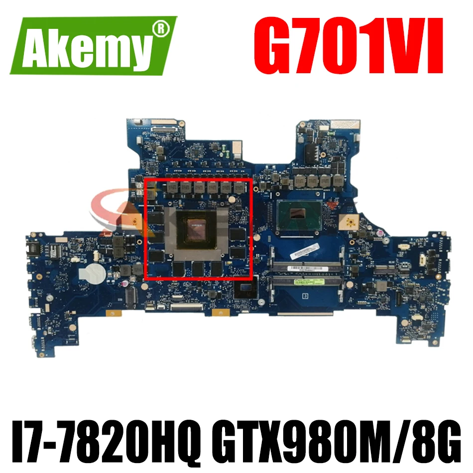 

SAMXINNO G701VI Motherboard For Asus ROG G701 G701V G701VI Laotop Mainboard with I7-7820HQ GTX980M/8G