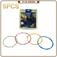 5pcs a609c guitar strings colorful 4 strings hexagonal core nickel alloy wound electric bass strings accessories