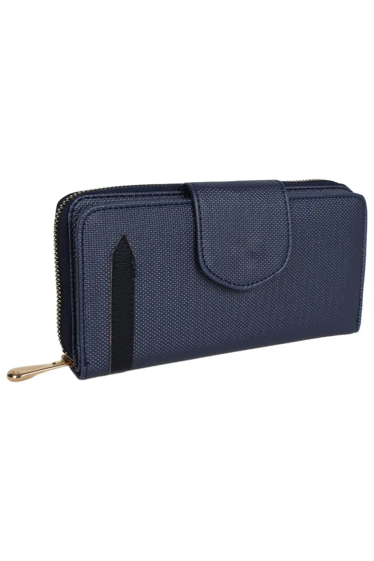 

Women's Wallet Zippered Rectangle Navy Blue Luxury Design Fashion Coin Purse Simple Card Holder Wallet