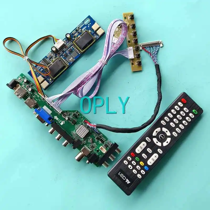 

DVB Digital LCD Controller Board Fit M216H1 CLAA215FA01 4-CCFL 30Pin LVDS USB VGA AV RF HDMI-Compatible DIY Kit 21.6" 1920*1080