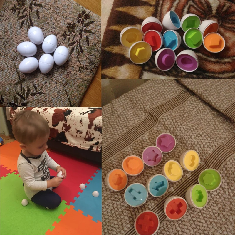 

6Pcs Eggs Learning Education Toy Kids Mixed Shape Wise Pretend Puzzle Smart Baby Kid Learning Toys Tool Brain Games For Children