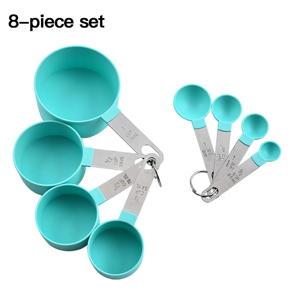 

8pcs Multi Handle Purpose Spoons/Cup Measuring Tools PP Stainless Steel/Plastic Baking Accessories Kitchen Gadgets