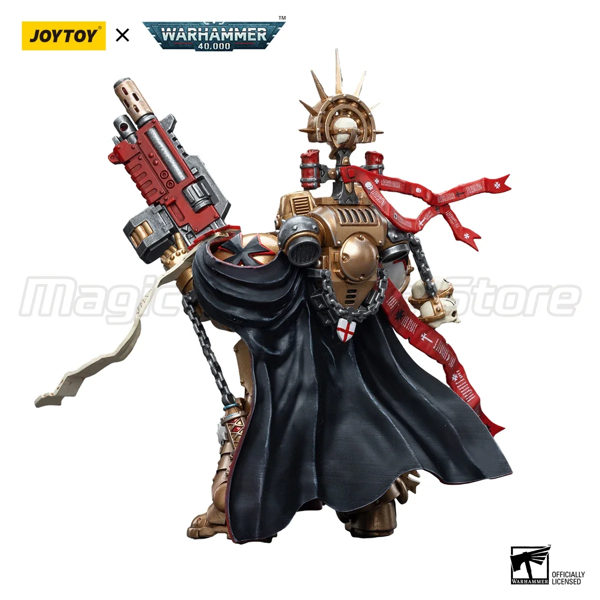 Фото 【MT】H124mm JOYTOY 1/18 Фигурка Warhammer 40K Black Templars High Marshal Helbrecht, модель, игрушка, коллекционный подарок №3