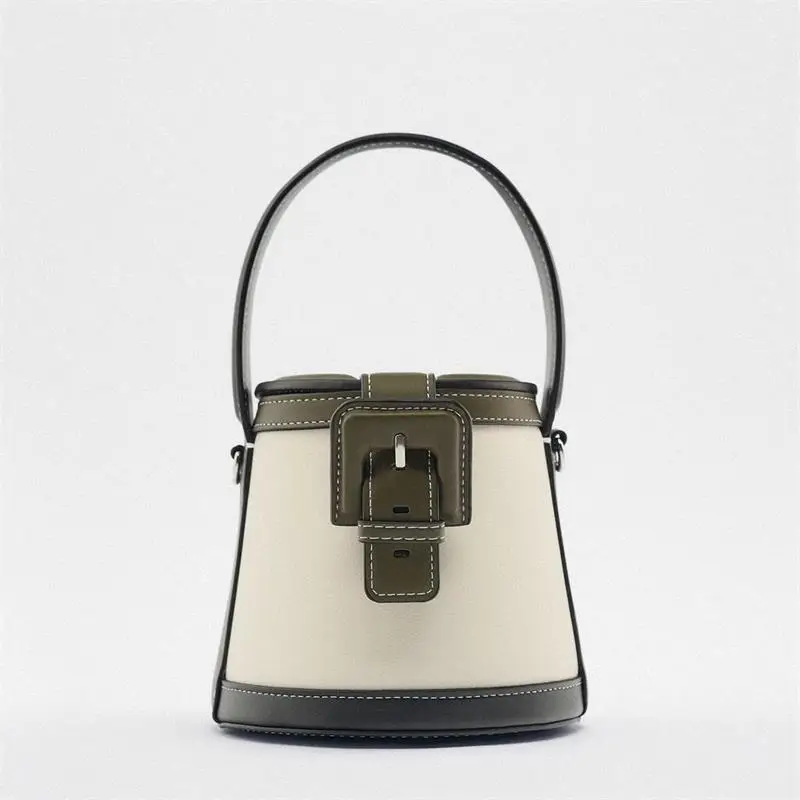 

Senior Sense Of Contrast Color Handbag Fashion Design Women's Round Crossbody Bag
