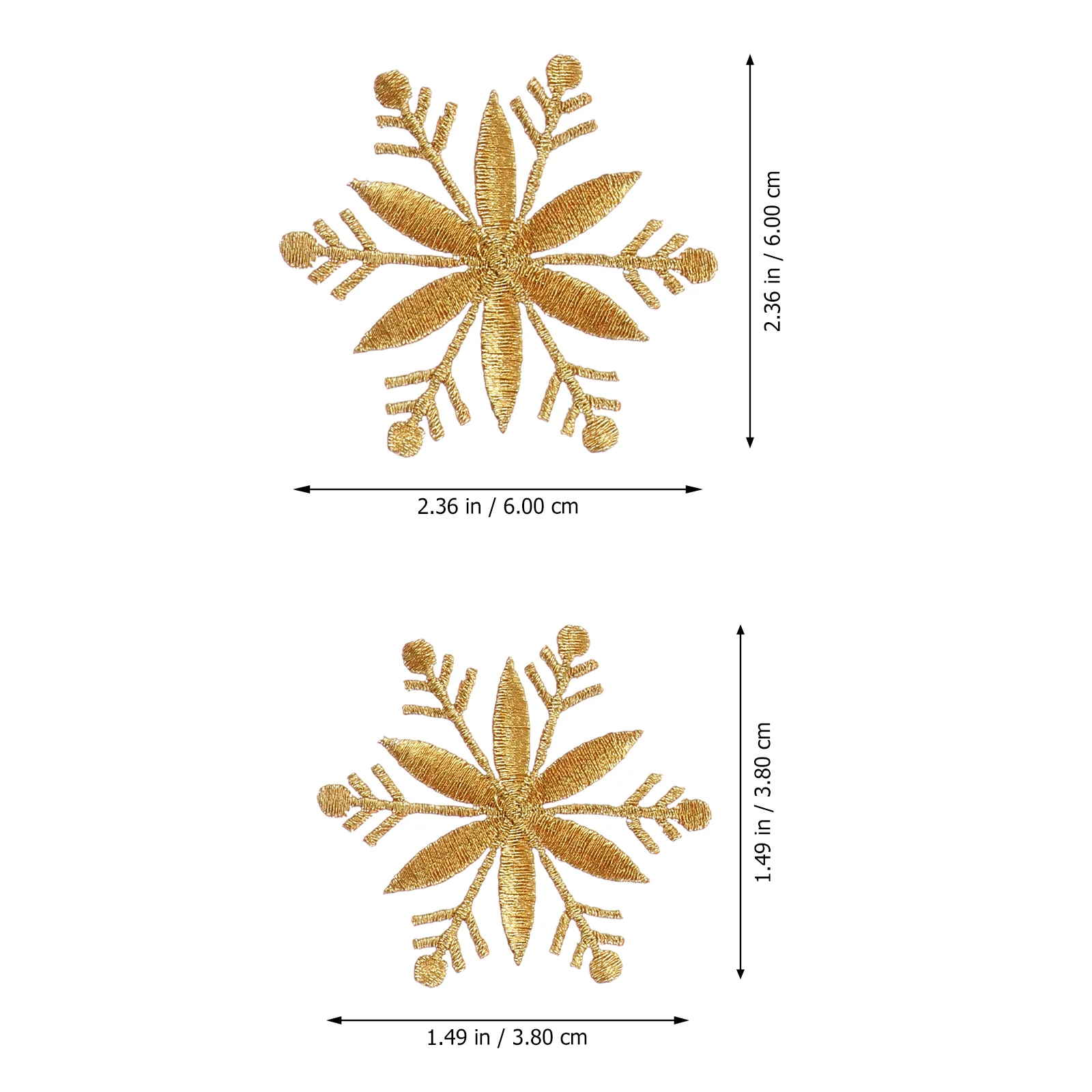 8 шт. товары для рождественской вечеринки вышитая нашивка в виде снежинки