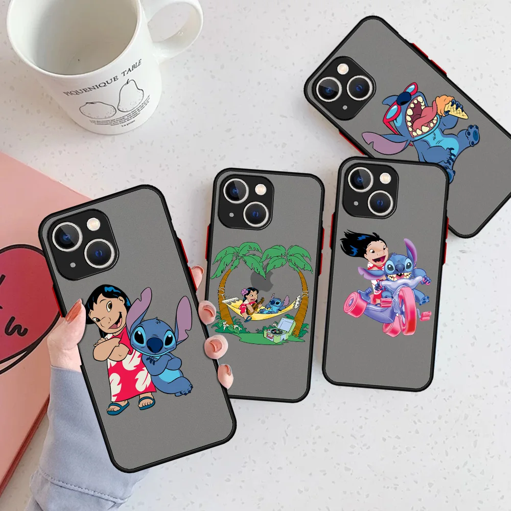 

Stitch Style Matte Case For Apple iPhone 13 11 Pro 12 7 XR X XS Max 8 6 6s Plus SE 2022 Hard Phone Cover