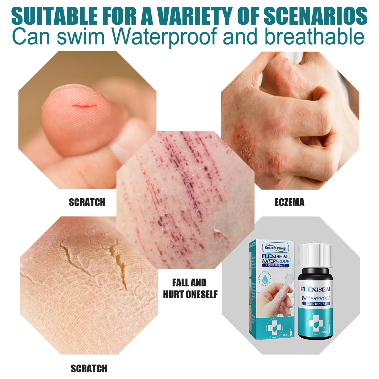 

10Ml Band Aid Gel Wound Healing GelSkin Liquid Bandage For Small Cuts Pet Scratch Travel Emergency Quick Healing10ML