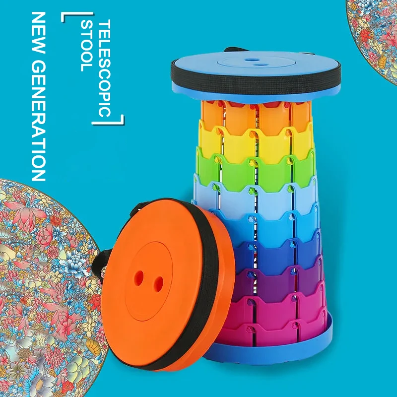 

Outdoor Furniture Retractable Stool Chairs Portable Stool Lounge Folding Chair Camping Stool Foldable Convenient Fishing Chair