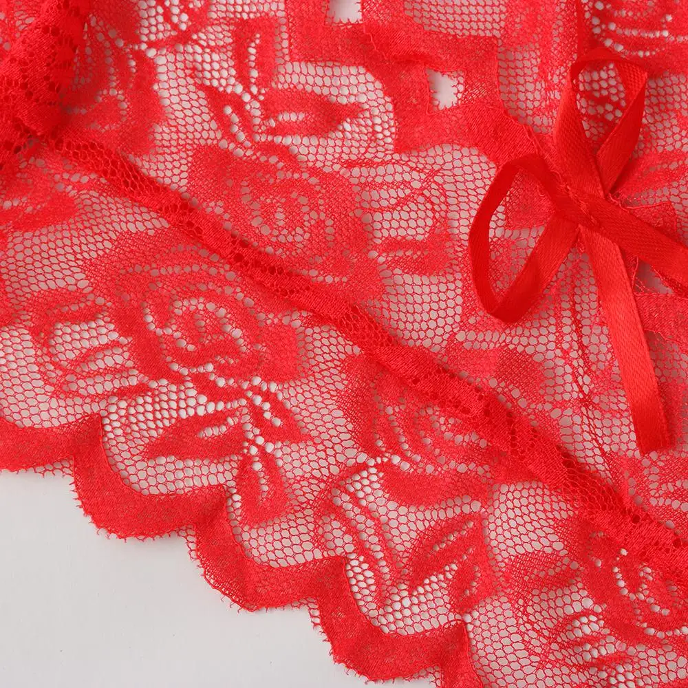 Сексуальное Кружевное сиамское 3-точечное нижнее белье стринги женская