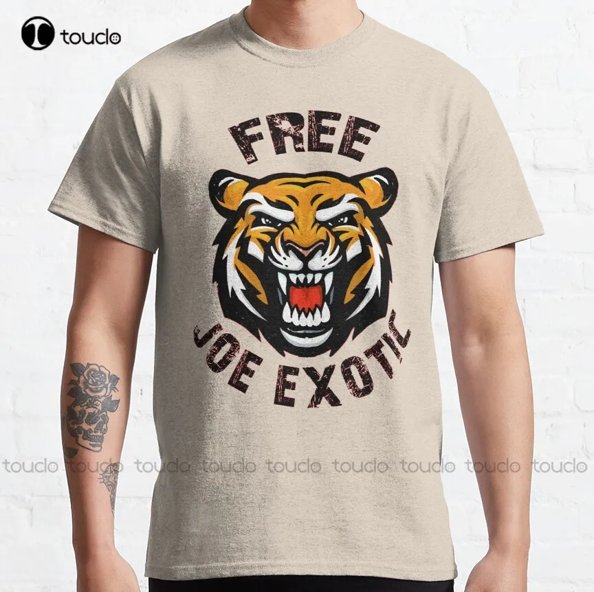 

Футболка Tiger Free Joe Мужская экзотическая классическая, беговая рубашка с индивидуальным дизайном, футболка унисекс с цифровой печатью, искус...