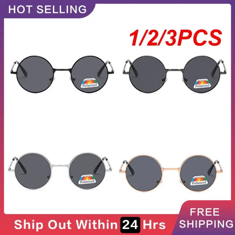 

1/2/3PCS Sunglasses Convenient To Carry Circle Tool Sunglasses For Men And Women Retro Glasses Lightweight 15g Polarized