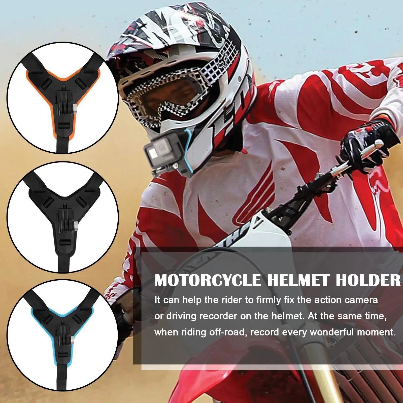 

Motorcycle Helmet Chin Stand Mount Holder For Hero 9 8 7 6 5 4 3 For Yi Action Sports Camera Full Face Holder Y0l1