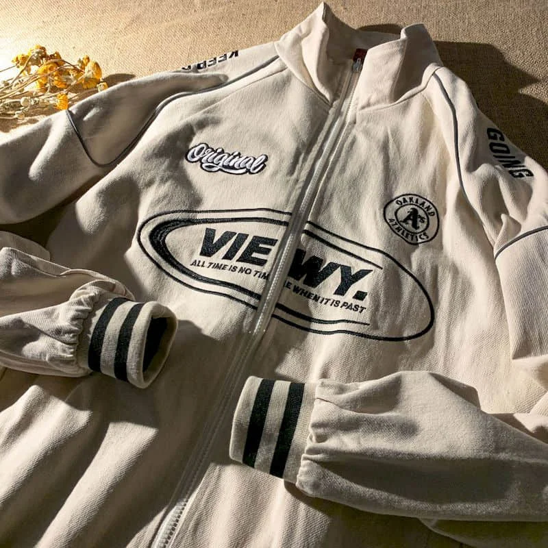 

Spring Autumn New Loose Baseball Uniform Jacket Korean Trend Vintage Casual Handsome All-match Reflective Coat Men Women Tops