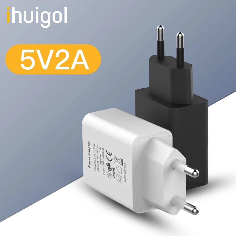 

ihuigol USB Phone Charger 5V 2A EU US Plug For iphone iPad Universal For Samsung Huawei Xiaomi Mobile Phone Wall Charger Adapter