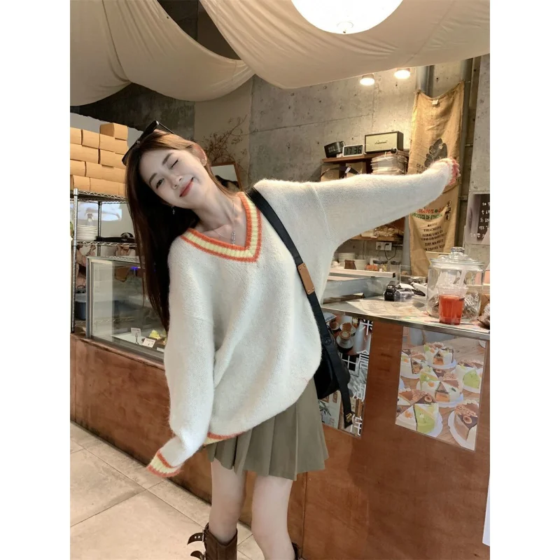 

Свитер Пальто Женская осень-зима Новый свободный вязаный кардиган