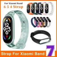 strap for xiaomi mi smart band 7 6 54 3 watchband bracelet replacement sport wrist color tpu wristband mi band 7 6 5 original