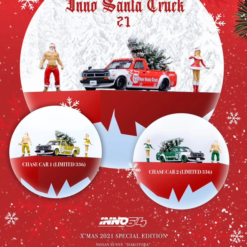 

Модель автомобиля INNO Christmas Edition 2021 1:64 Nissan SUNNY Sunshine