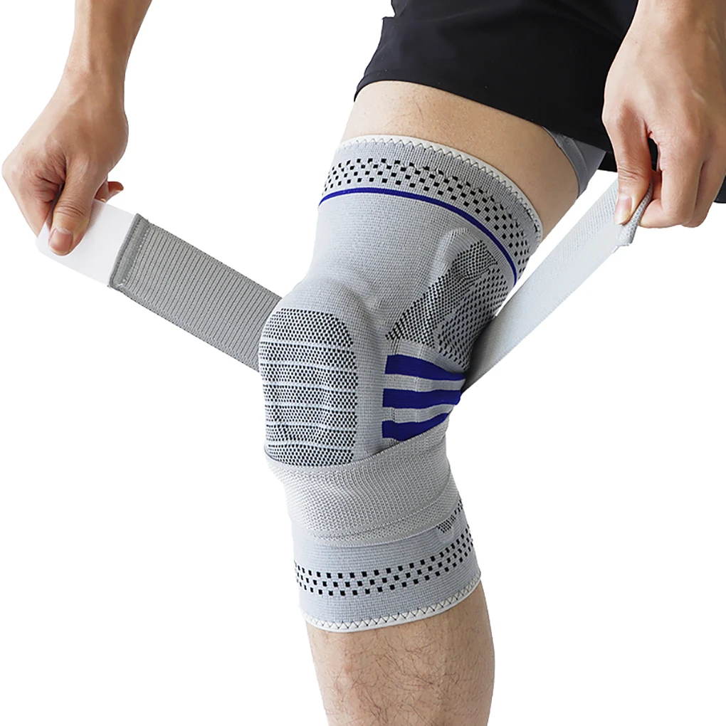 

2pcs Silicone Padded Knee Pads Sport Kneepad Security Protection Fitness Running Cycling Knee Brace Supports for Gym Basketball