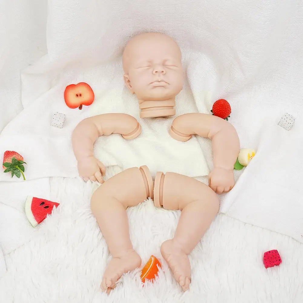 

17 Inches Sleeping Lifelike Vinyl Unpainted Unfinished Lifelike Soft Blank Cute Real Kit Diy Parts X8y0